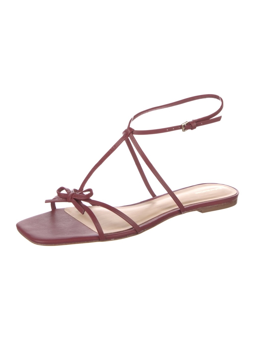 Reformation Maxwell Red Leather Sandals